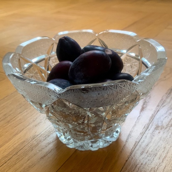 Vintage Bohemian Crystal Bowl - 7 inches - Picture 1 of 13